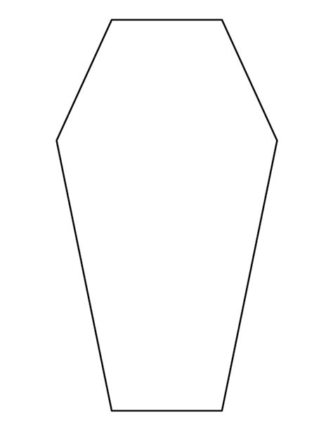 Coffin Shape Template