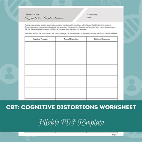 Cognitive Distortions Worksheets