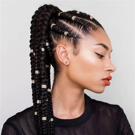 Coiffure afro nattes