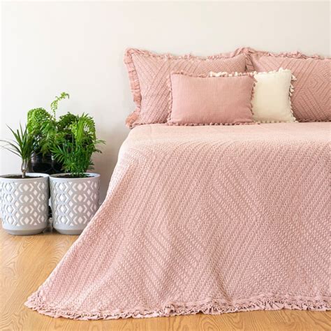 Colchas Color Rosa Palo