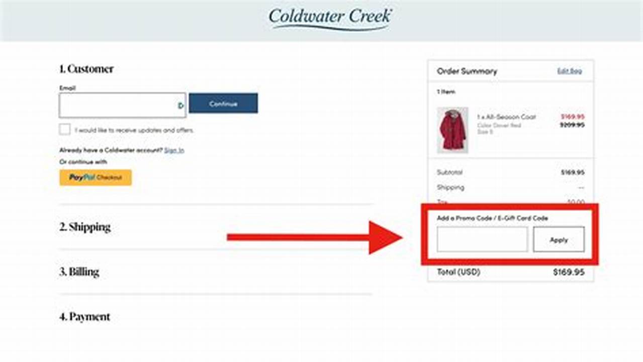 Coldwater Creek Promo Code 2025