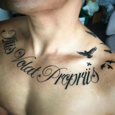 Collarbone Tattoos Men