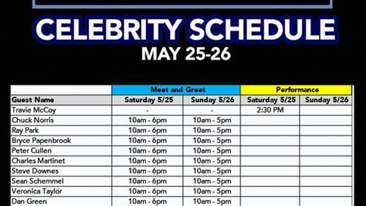 Collect A Con Schedule 2024