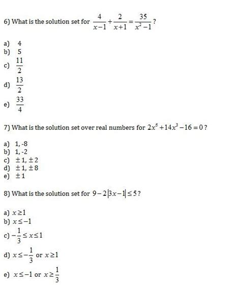 College Algebra Practice Worksheets