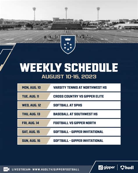 College Football Printable Weekly Schedule 2018-2019