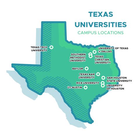 Colleges in Texas Map Colleges in Texas MyCollegeSelection