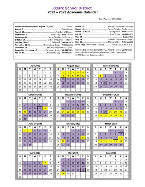 College Of The Ozarks Academic Calendar