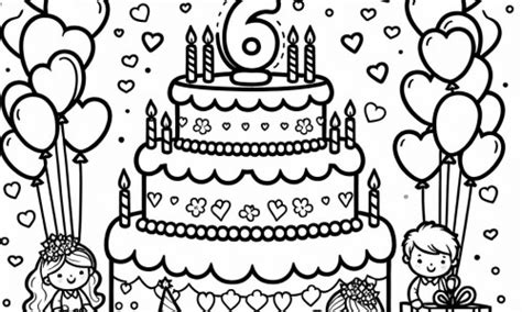 Coloriage Gateau 6 Ans