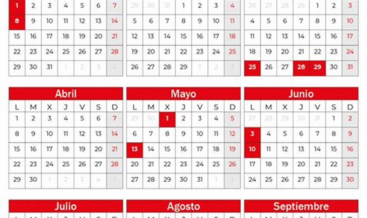 Colombia Calendar 2024 Template