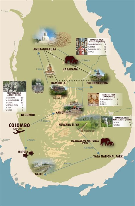 Colombo Cultural Triangle Tour Map