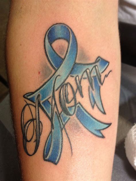 Colon Cancer Ribbon Tattoo Designs