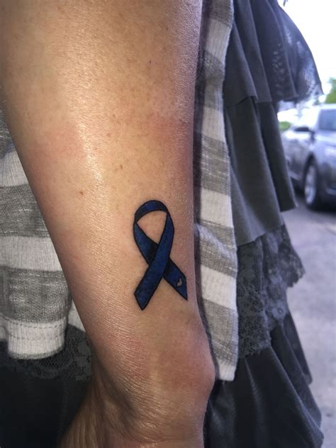 Colon Cancer Ribbon Tattoo