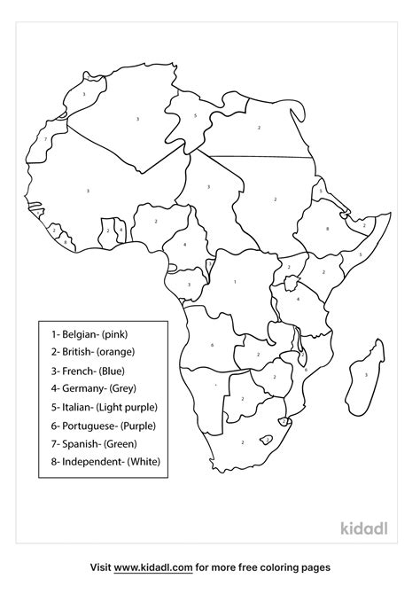 9 Best Images of Africa Map Worksheet Africa Coloring Map, South