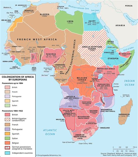 Colonial Africa Map 1914 Poudre School District Humanities Colonial