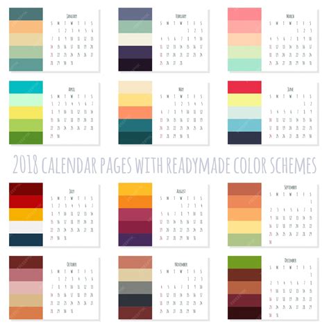 Color Palette For Calendar