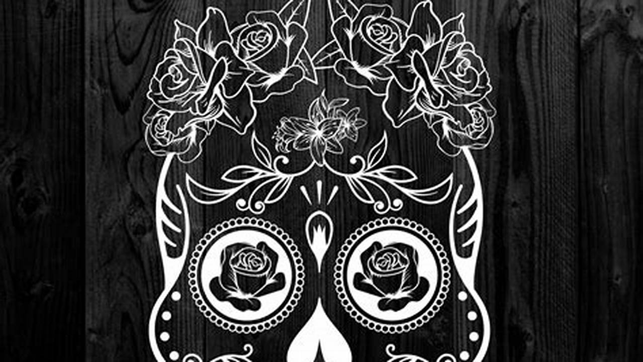 Color In The Sugar Skull., Free SVG Cut Files