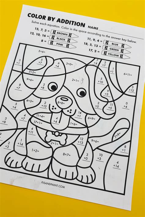 Color By Addition Free Printables