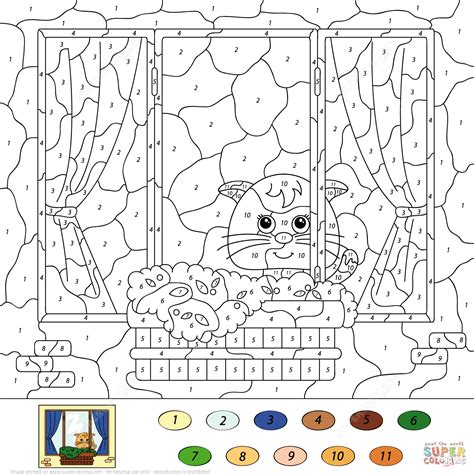 Color By Number Cat