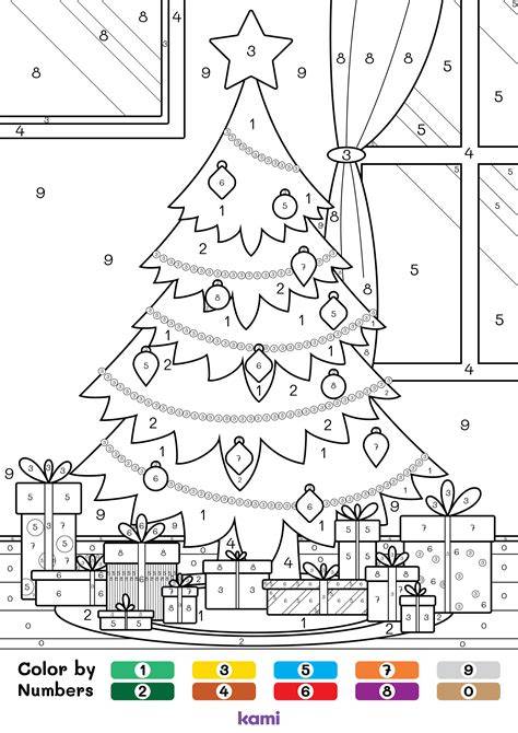 Color By Number Coloring Pages Christmas