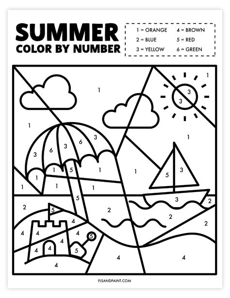 Color By Number Summer