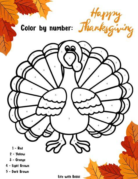 Color By Number Turkey