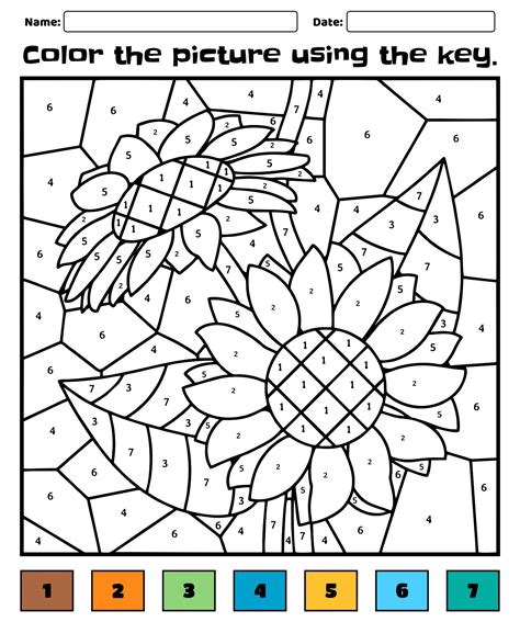 Color By Numbers Printing Pages