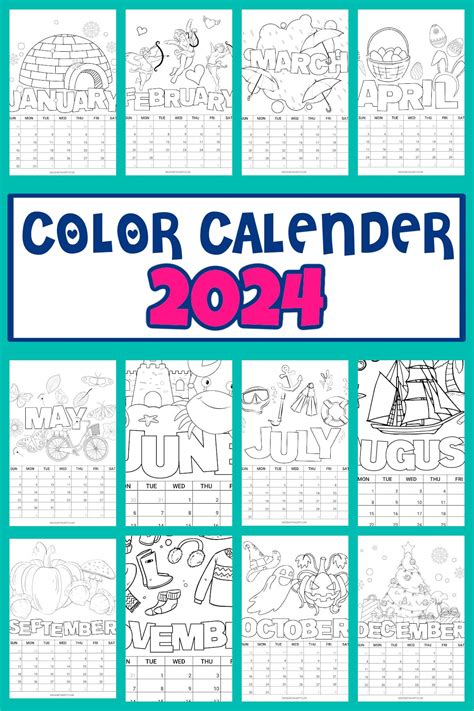 Color Calendar Printable