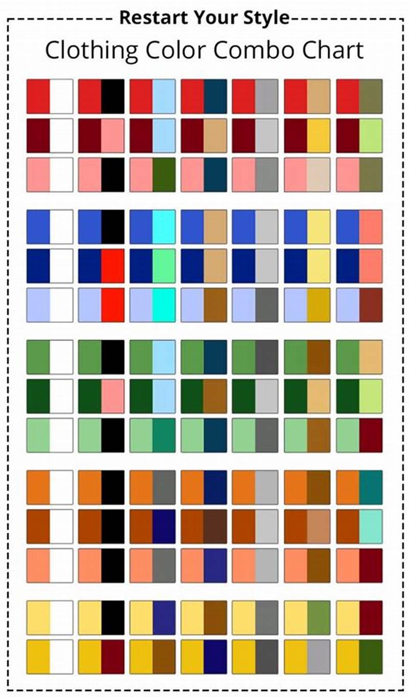 Color Chart For Clothes Matching