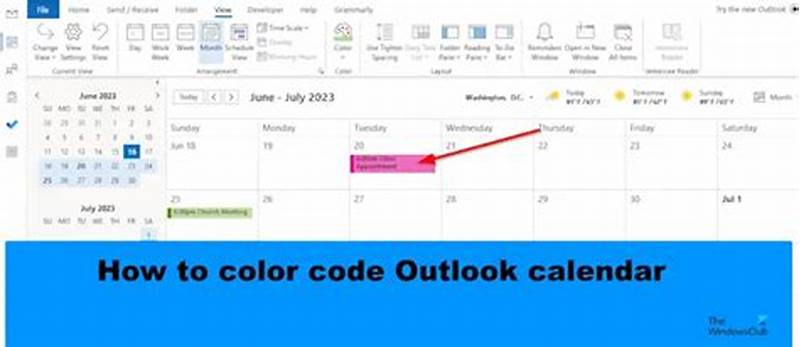 Color Code Events In Outlook Calendar