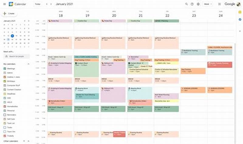 Color Code Tasks In Google Calendar