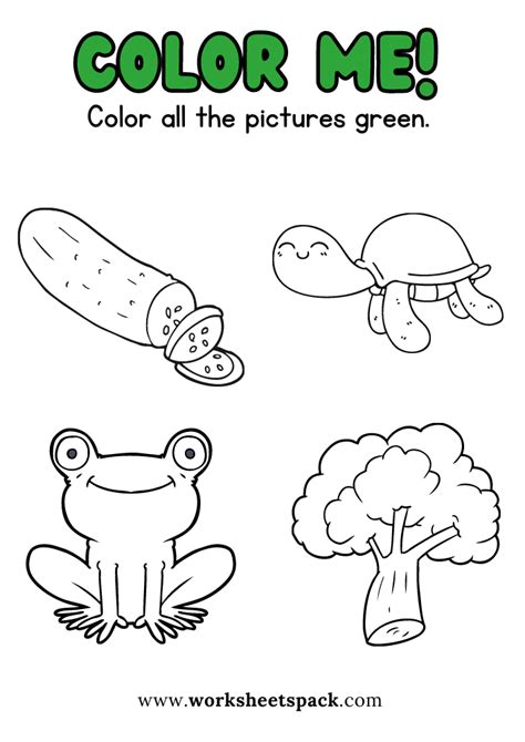 Color Green Coloring Page