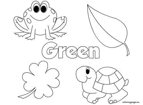 Color Green Coloring Pages