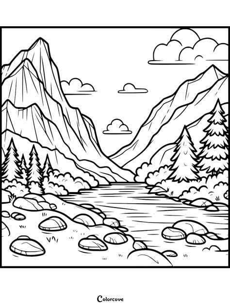 Color Mountain Coloring Pages