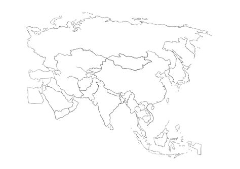 Map of Asia Free coloring pages
