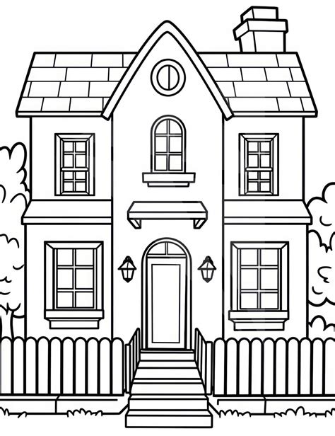 Color Page Of A House