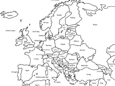 Free Printable Europe Map Collection, Flags, And Coloring Pages