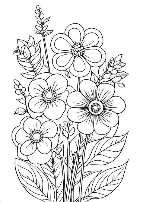 Color Pages Of Flowers