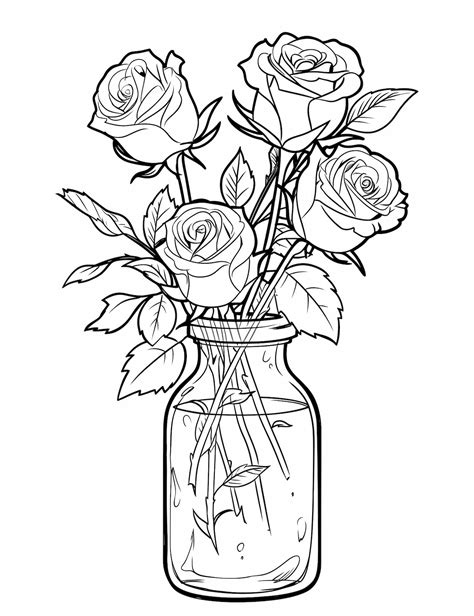 Color Pages Of Roses