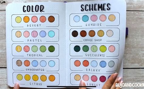 Color Palettes for Bullet Journals