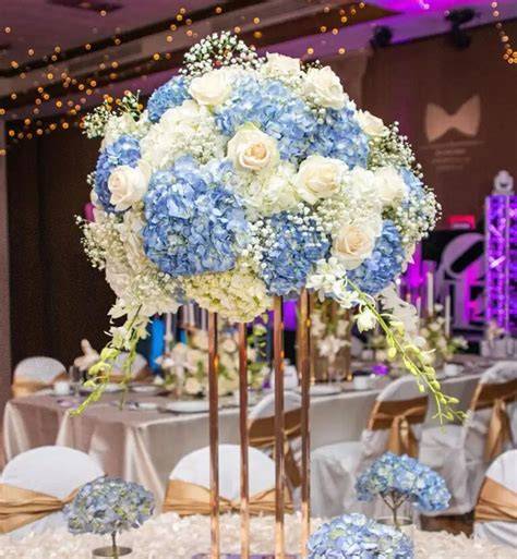 Color Palettes with Blue & White Hydrangeas
