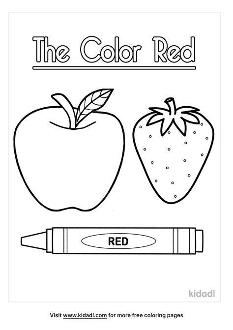 Color Red Coloring Pages