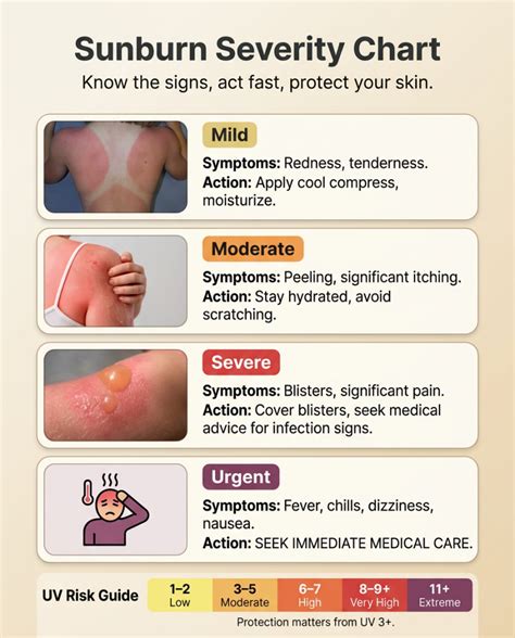 Color Sunburn Severity Chart