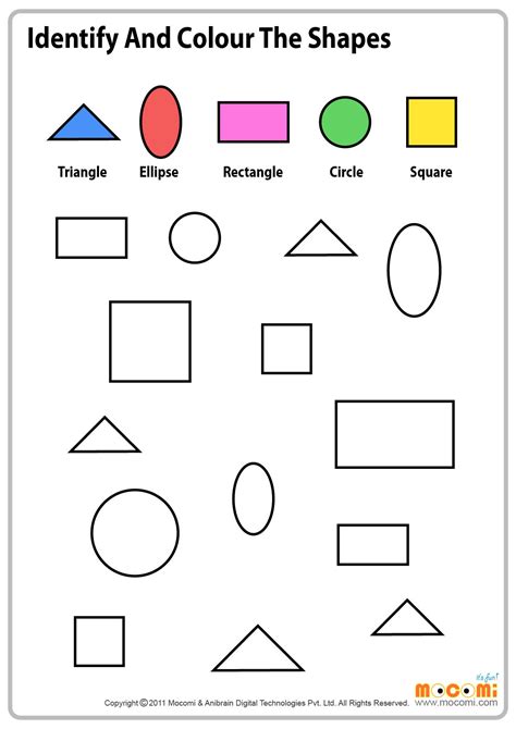 Color The Shapes Worksheet