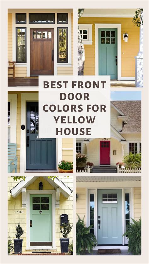 Color To Paint Front Door Of Yellow House