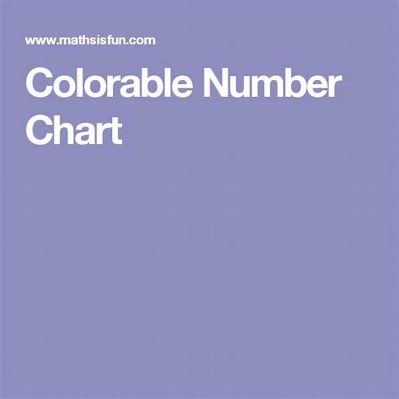 Colorable Number Chart