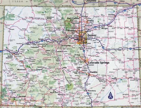 Colorado State Map With Counties And Cities Printable Map