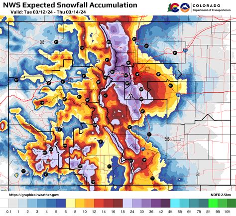 Current Snow Accumulation Map Colorado