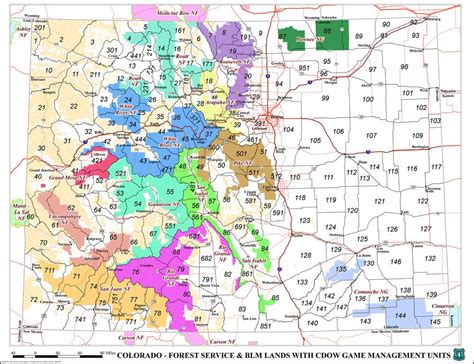 Colorado Big Game Unit Map Maping Resources