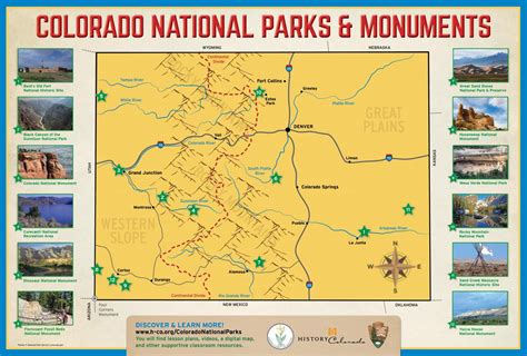Colorado National Parks Monuments Grasslands Map Colorado Vacation