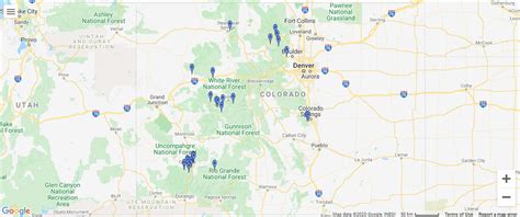 Peak to Peak Scenic Byway Map Colorado Vacation Directory